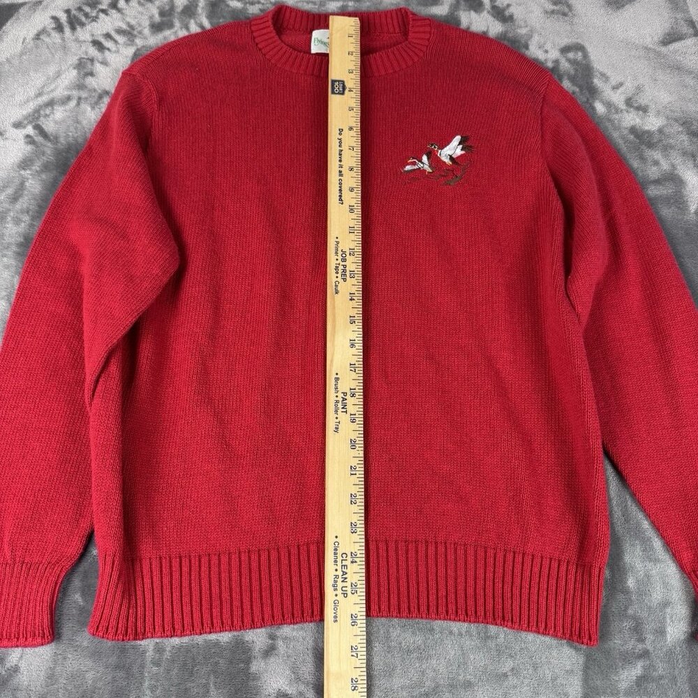 Flying Scotsman Sweater Men’s Large Wool Grandpa Fisherman 90s Vintage Retro Red - Picture 4 of 9